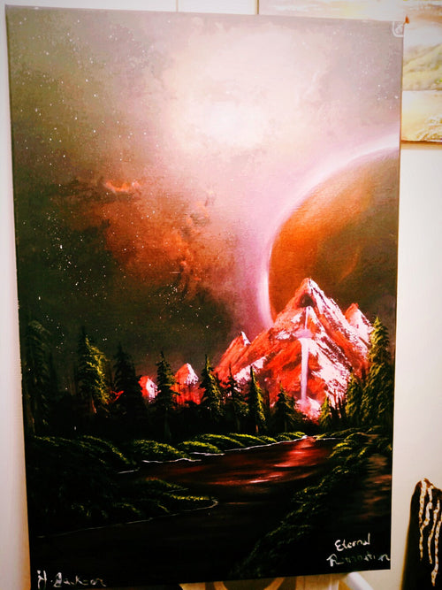 "Eternal Retribution" - Root Chakra Painting 24 x 36 Inches