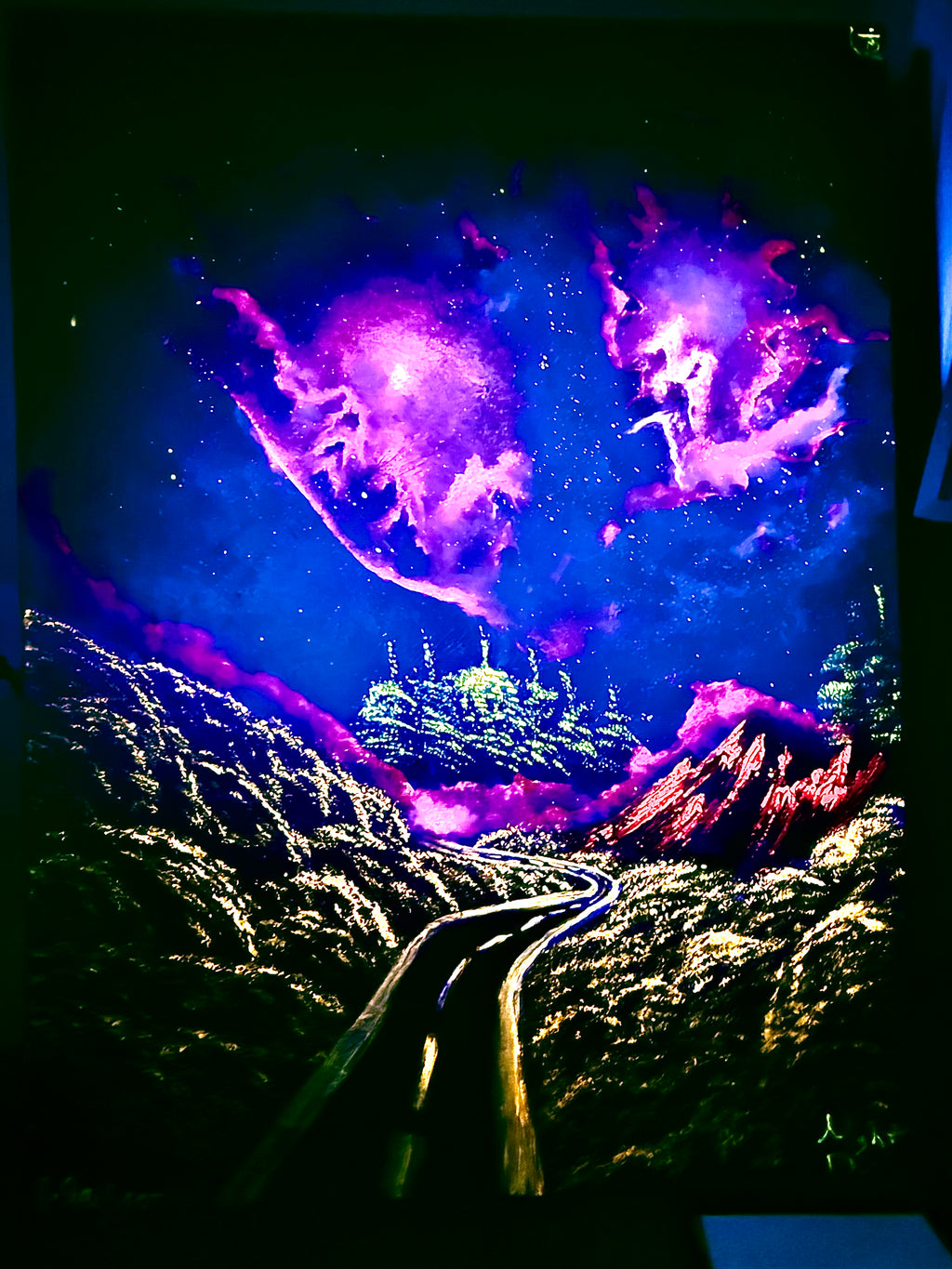 “Night Drive” 24 x 36 Inches - Root Chakra Painting