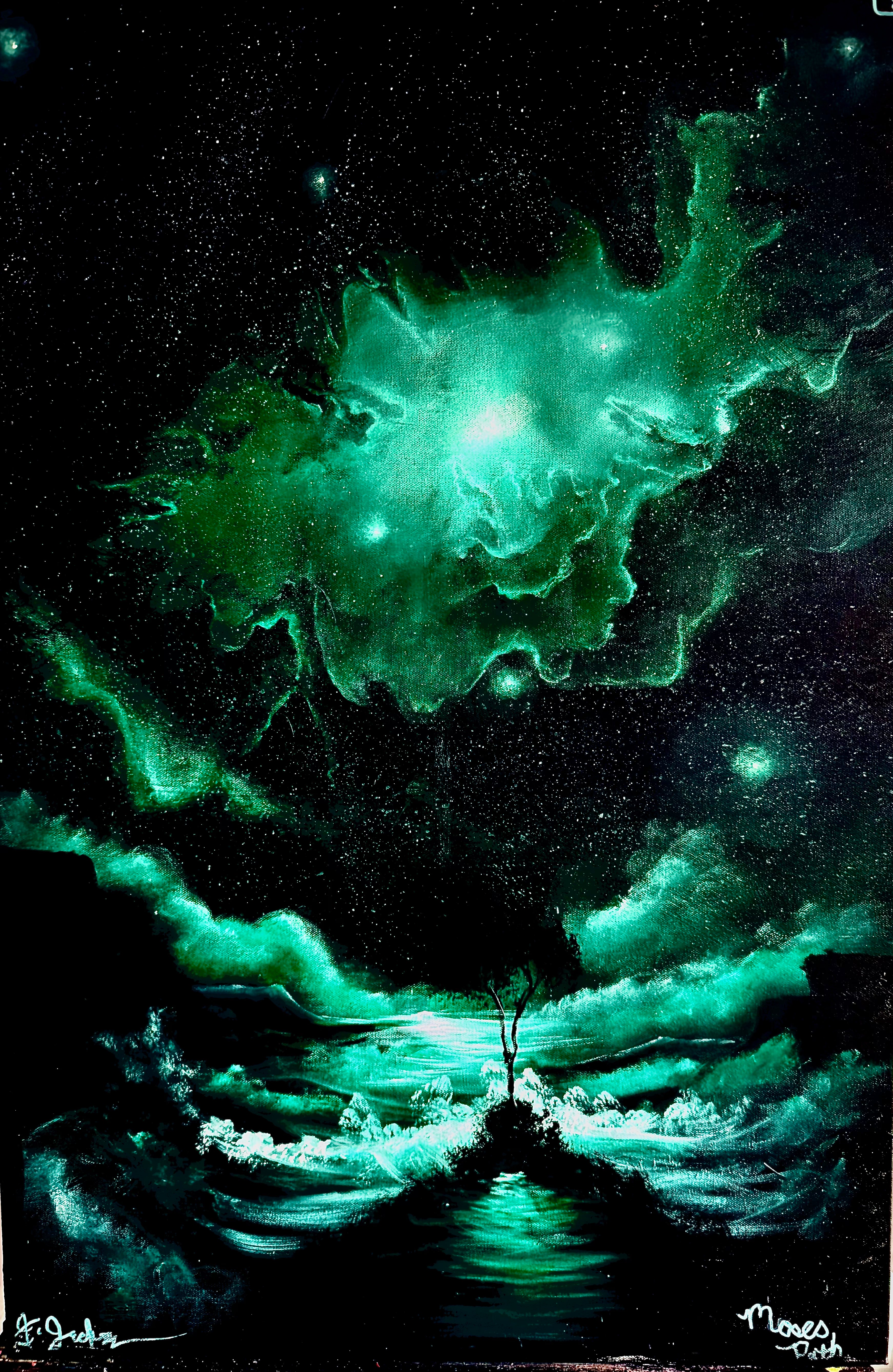 “Moses Path” 24 x 32 - Throat Charka Painting